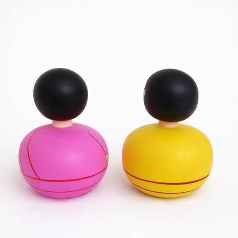 Wooden Bobble Head Set