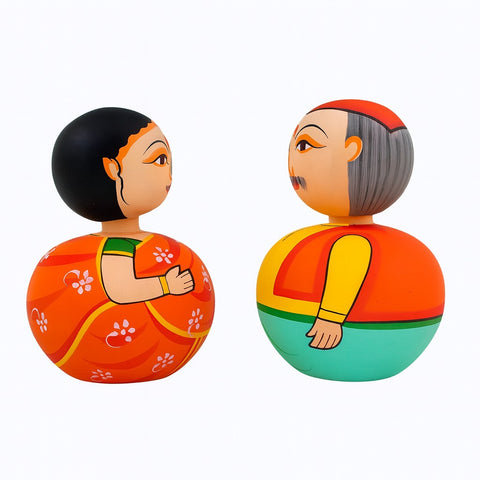 Wooden Bobble Head Set
