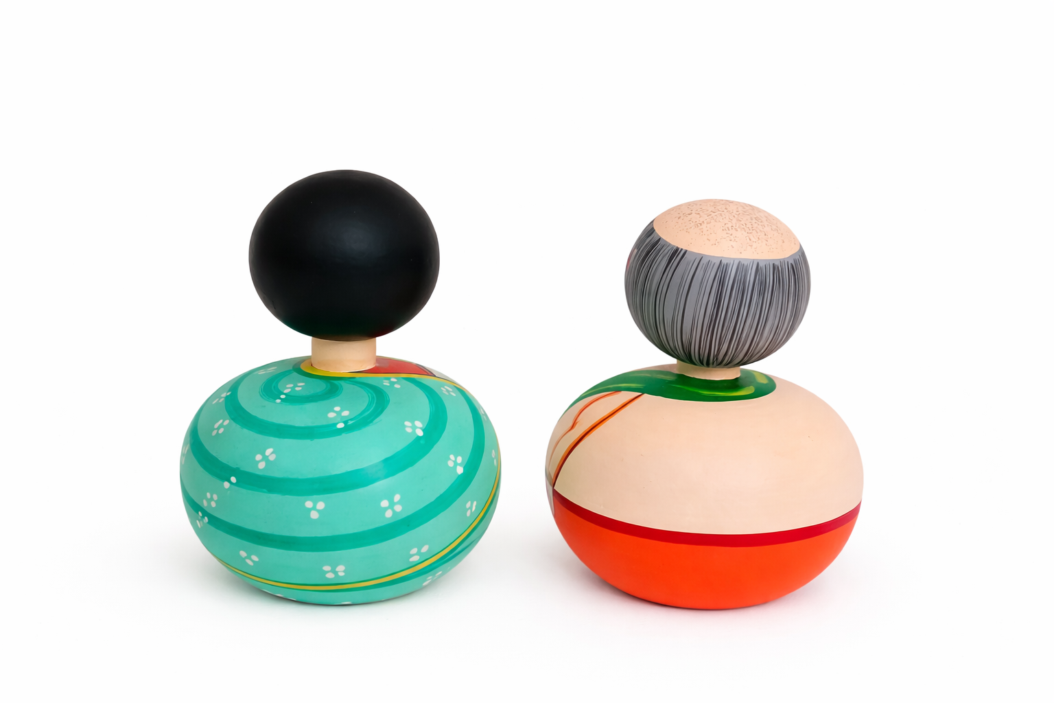 Wooden Bobble Head Set