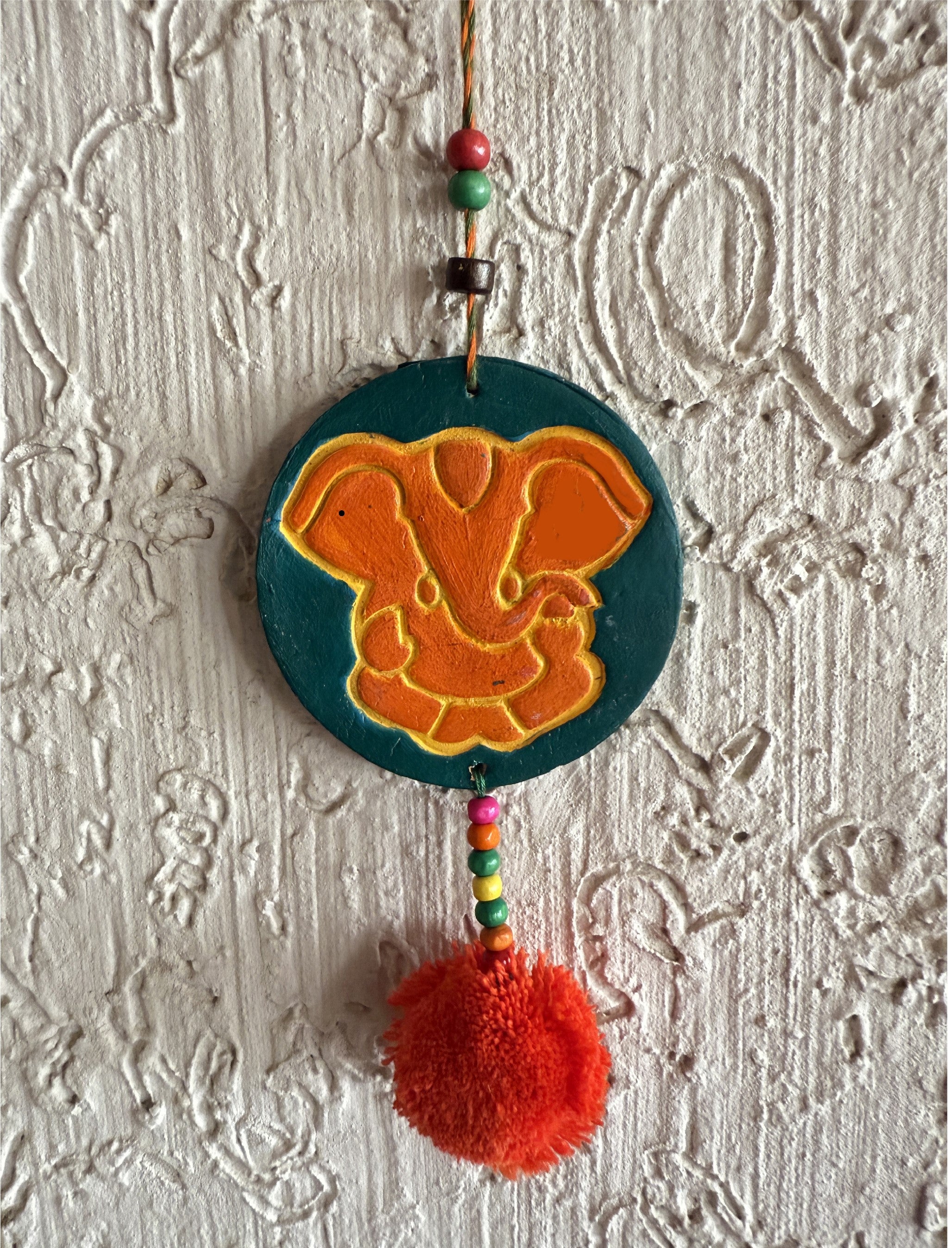Flo-dust Ganesha Hanging - Green