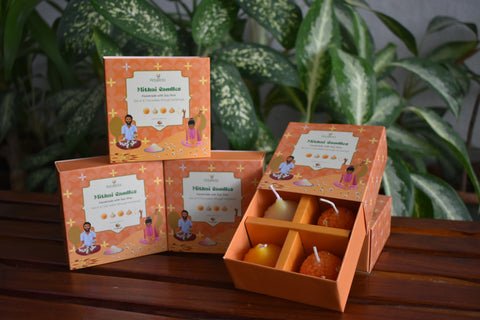 Mithai Candles - Motichoor and Modak (Unscented)