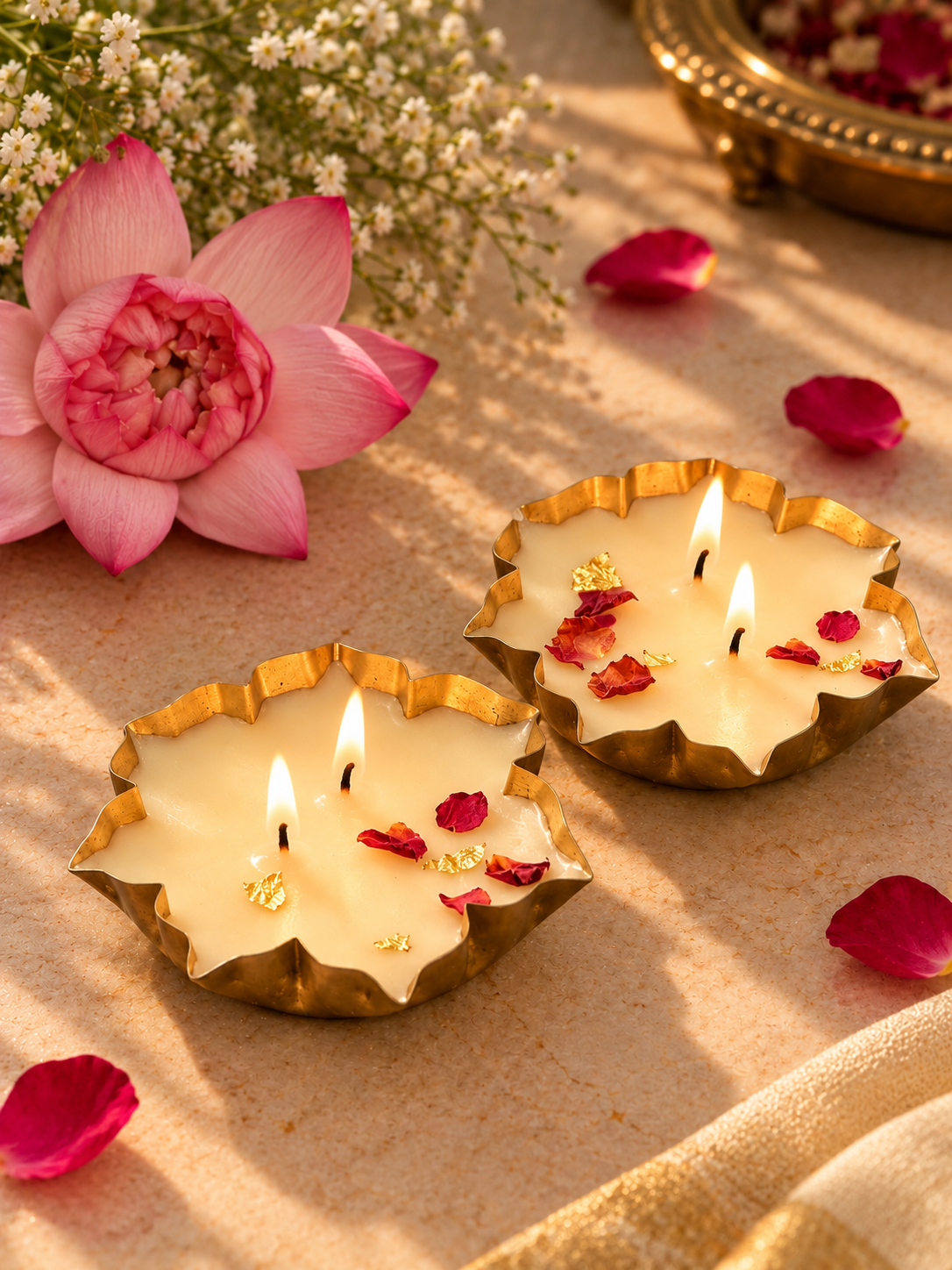 Brass Urli Candles set of 2