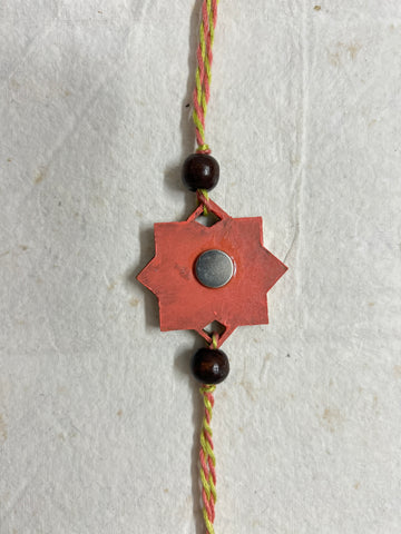 Eco-Friendly Premium Range  Rakhi & Lumba Set- Peach