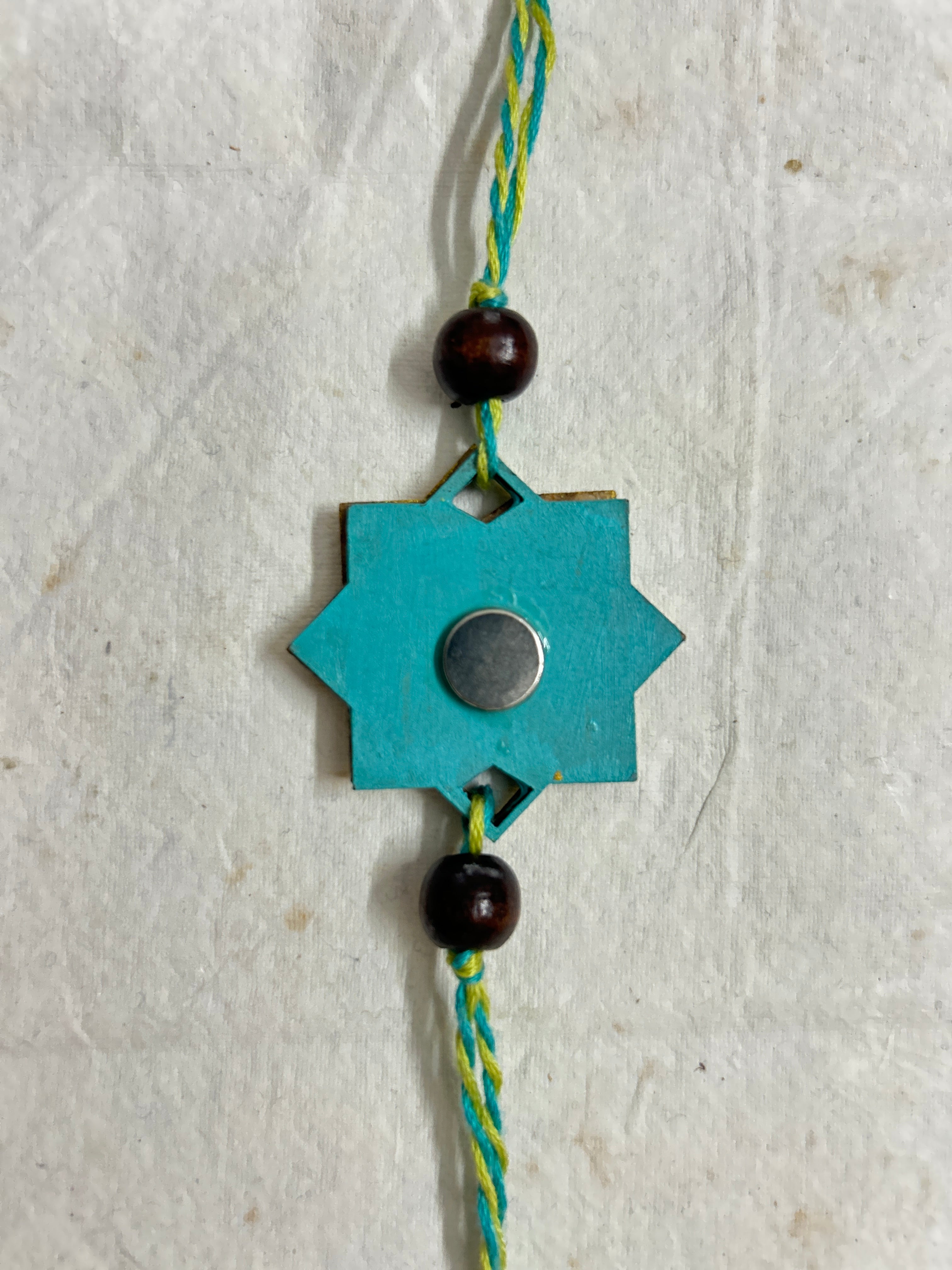 Eco-Friendly Premium Range  Rakhi & Lumba Set - Teal