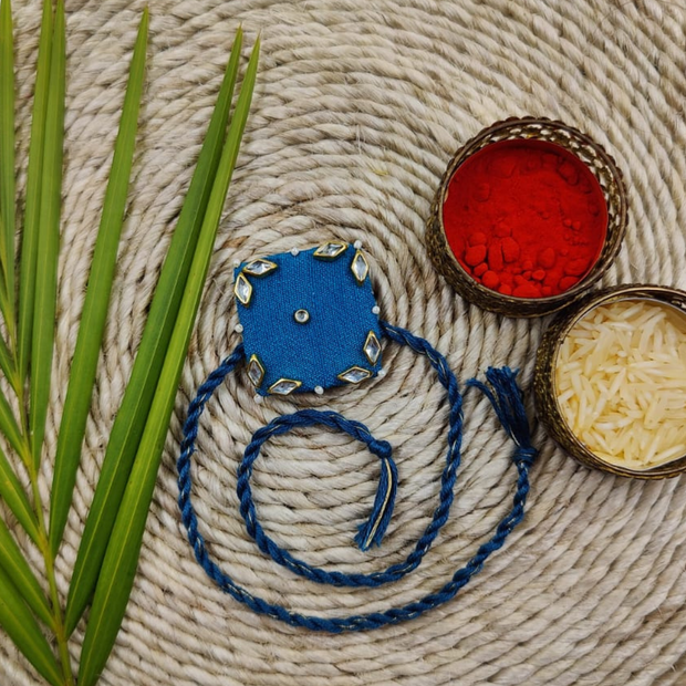 Handmade Zardosi Rakhi Sadabahar - Green
