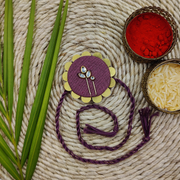 Handmade Zardosi Rakhi Naleeni - Blue