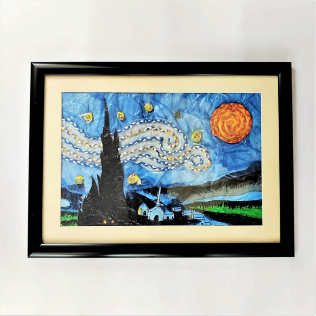 Plastic Painting Inspired By Van Gogh's Starry Nights