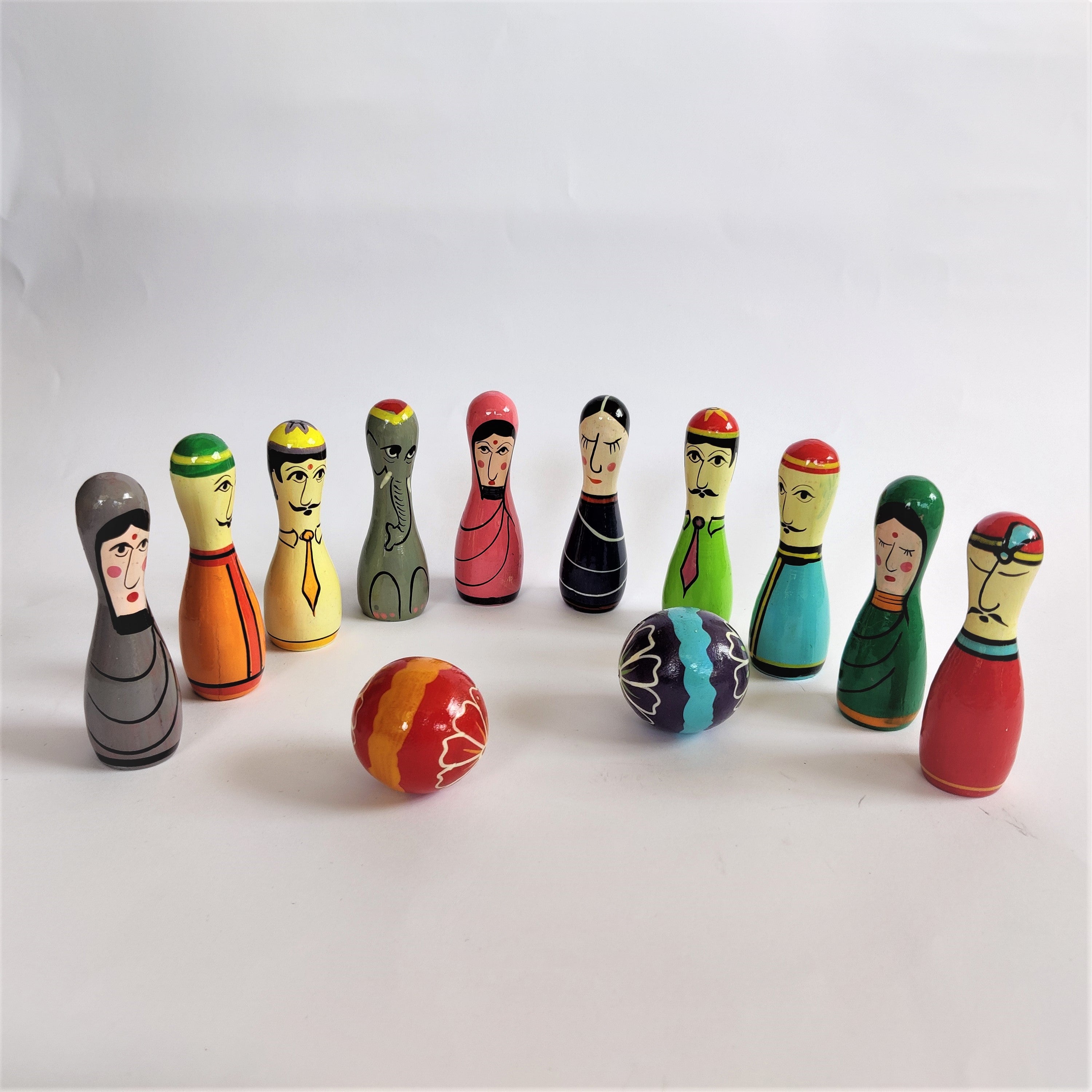 Wooden Bowling Set