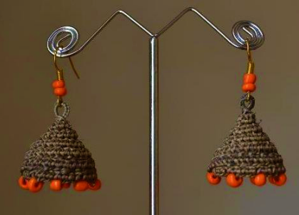 Jhumki Dome Earrings with Beads