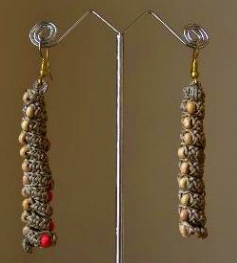 Long Spring Earrings With Beads