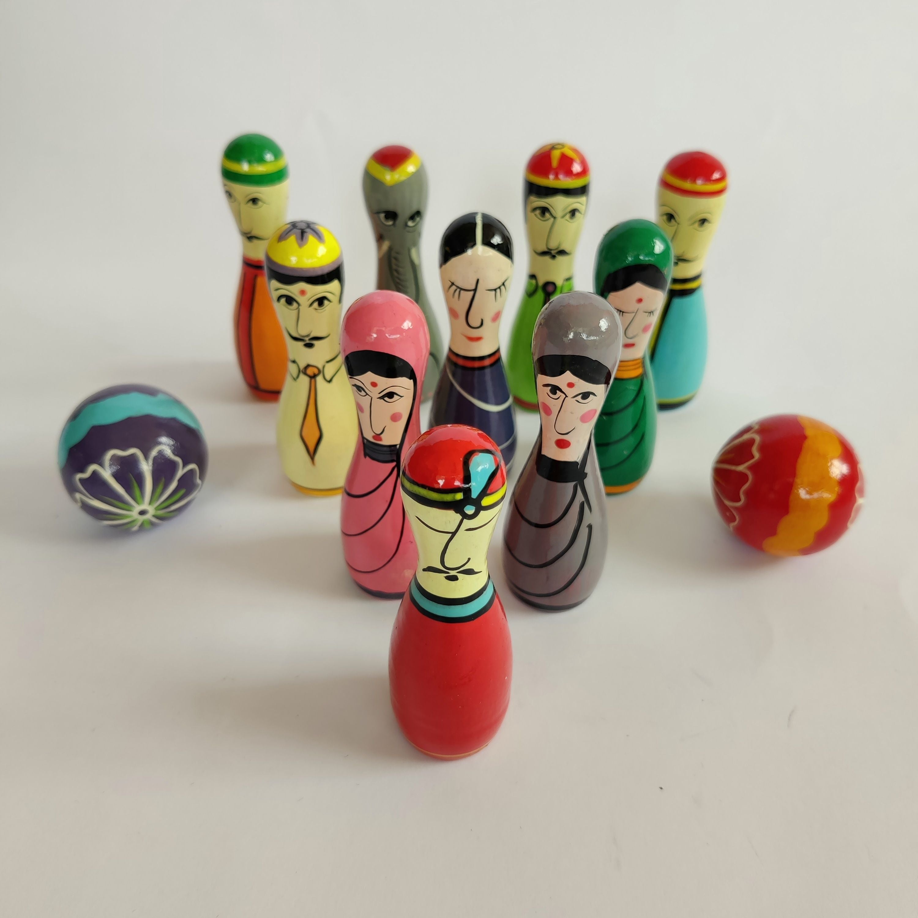 Wooden Bowling Set